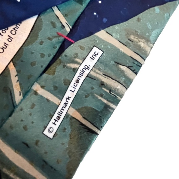 Christmas Silk Tie Santa Kicking Football Reindeer Celebrations Hallmark vintage - Picture 6 of 8